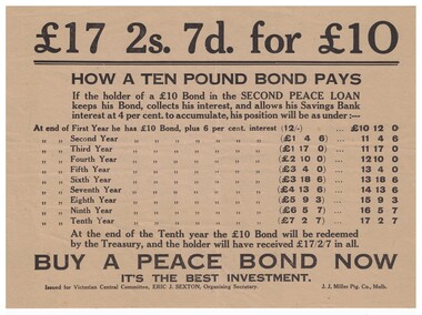 Leaflet, Peace Bond.