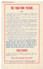 War time pledge to follow King George.