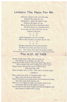 Souvenir programme for Linton Centenary Concert, 1939