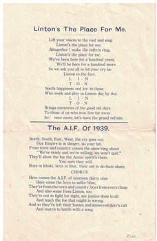 Souvenir programme for Linton Centenary Concert, 1939