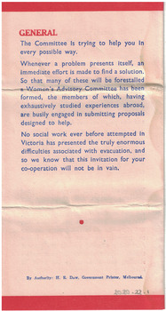 Evacuation and billeting of children during World War II.