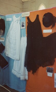 Clothing display at an exhibition.