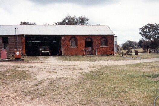 Farm machinery shed.