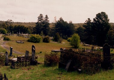 View of a cemetery.