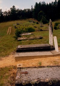 View of a cemetery.