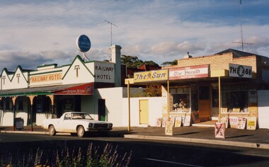 Hotel and milk bar.