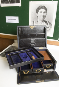 Writing box, Elizabeth Bennett's writing box, 1873