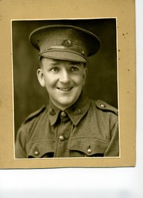 Photograph, Rialto, Ronald (Curly) Kirk in army uniform, 1914