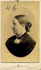 Photograph, E C Waddington and Co Elizabeth St, Melbourne, Mrs MacLachlan