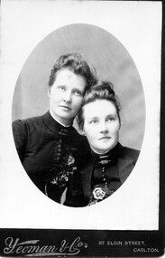 Photograph, Yeoman and Co 87 Elgin St, Carlton, Jane (Lily) and Mary (Millie)Blamire, daughters of William Blamire