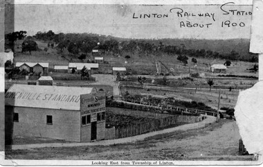 Photograph, Grenville Standard and Linton Railway Station buildings, c.1900