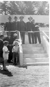 Photograph, Linton Recreation Reserve : Grandstand opening 1939