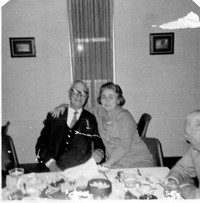 Photograph, Bill Todd and Paula Bennett at Bill Todd's 87th birthday, 1969