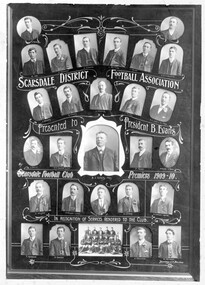 Photograph, Richards and Co Ballarat, Scarsdale and District Football Association members, players and officials