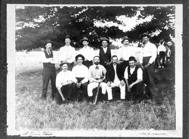 Photograph, Howden Photo, Dana St, Ballarat, Linton Cricket Club 1900