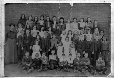 Photograph, Linton School pupils with teachers, undated