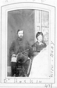 Photograph, Dr Thomas and Mrs Maria Hoskins with baby, c.1878