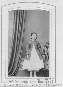 Photograph, Elizabeth Ann Bennett (afterwards Mrs William Todd)