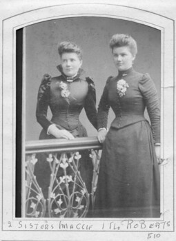 Portrait of two women.