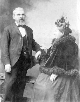 Portrait of a man and a woman.