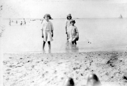 Young girls at the beach.