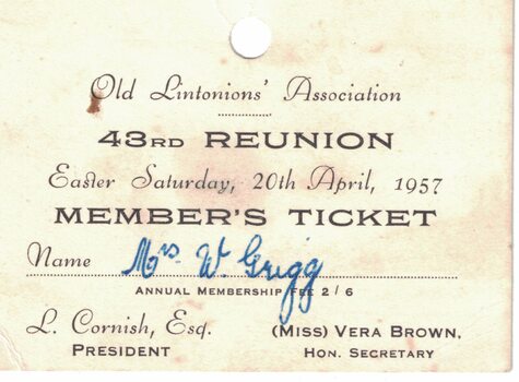 Membership ticket.