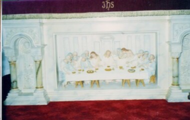 Photograph, Front of altar at St Peter's Catholic Church, Linton