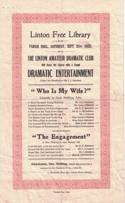 Programme for a play.