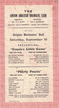 Programme for a play.