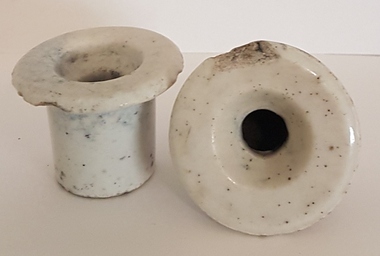 Porcelain ink wells.