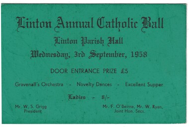 Ticket to a ball.