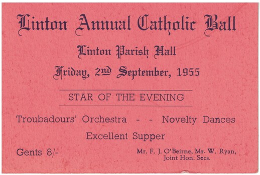 Ticket to a ball.