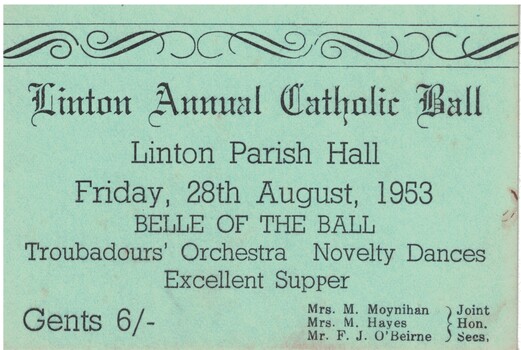 Ticket to a ball.