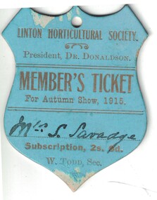 Ticket to an agricultural show.