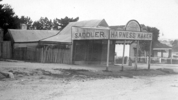 Image of an old business.