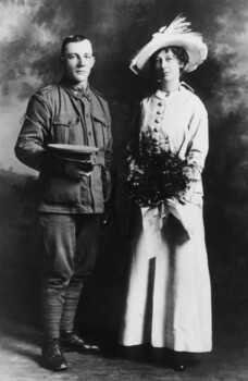 Couple at their wedding.