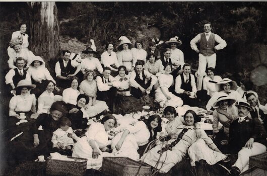 Large group at a picnic.