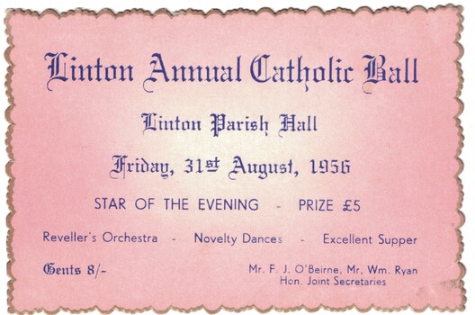 Ticket to a ball.