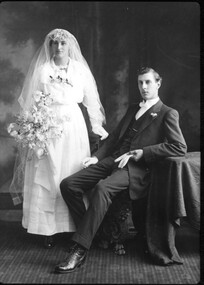 Portrait of a bride and groom.