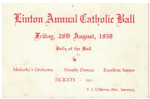 Ticket to a ball.