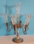 Metal and glass epergne.