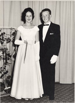Couple at a debutante ball.