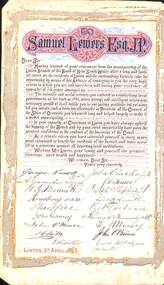 Illuminated Address, Illuminated Address Presented to Samuel Lewers Esq. JP, 1895, 1895