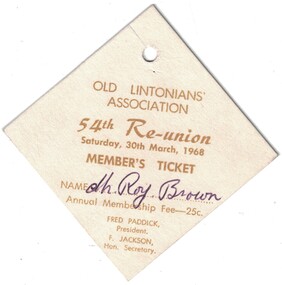 Ticket to a reunion.