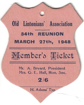 Ticket to a reunion.