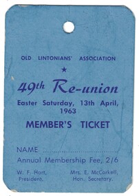 Ticket to a reunion.