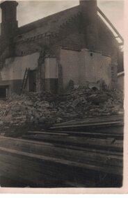 School building being demolished.