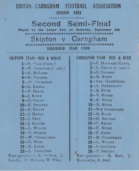 Football teams for a semi final.