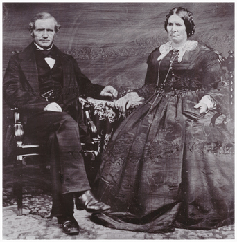 Portrait of a man and a woman.