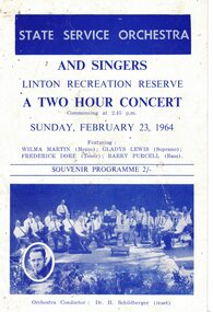 Programme for a concert.